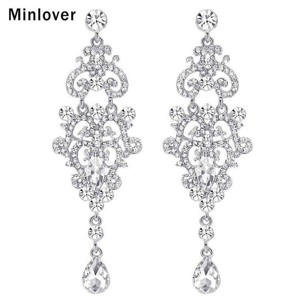 minlover elegant teardrop silver color crystal long drop earrings for women bridal jewelry engagement wedding accessories eh189
minlover elegant teardrop silver color crystal long drop earrings for women bridal jewelry engagement wedding accessories eh189