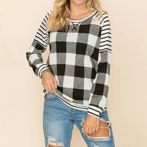 shiying swater womens осень и зима новый европейский и американский полосатый шить плед с длинным рукавом вскользь круглые шеи женское свите, Black
shiying swater womens осень и зима новый европейский и американский полосатый шить плед с длинным рукавом вскользь круглые шеи женское свите, Black