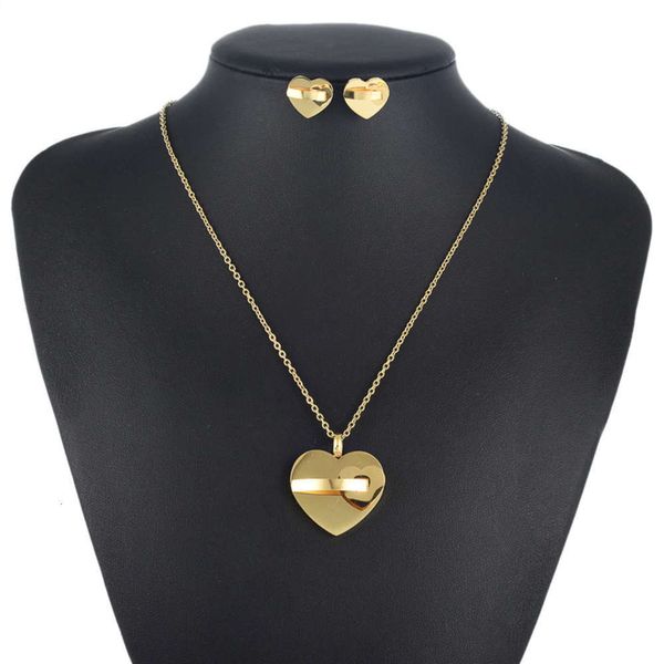 love shaped pendant flat cross necklace chain simple long lady earrings combination jewelry set6cg6ejk8, Silver
love shaped pendant flat cross necklace chain simple long lady earrings combination jewelry set6cg6ejk8, Silver