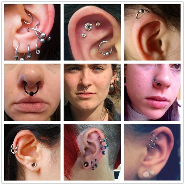 1pcs surgical steel ball closure ring captive bead ring nipple nose hoop septum rings eyebrow tragus earring piercing jewelry q jllqty, Silver
1pcs surgical steel ball closure ring captive bead ring nipple nose hoop septum rings eyebrow tragus earring piercing jewelry q jllqty, Silver