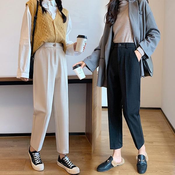 women's pants & capris autumn and winter woolen casual nine-point thickening loose warm feet harem 2021 women clothes, Black;white
women's pants & capris autumn and winter woolen casual nine-point thickening loose warm feet harem 2021 women clothes, Black;white