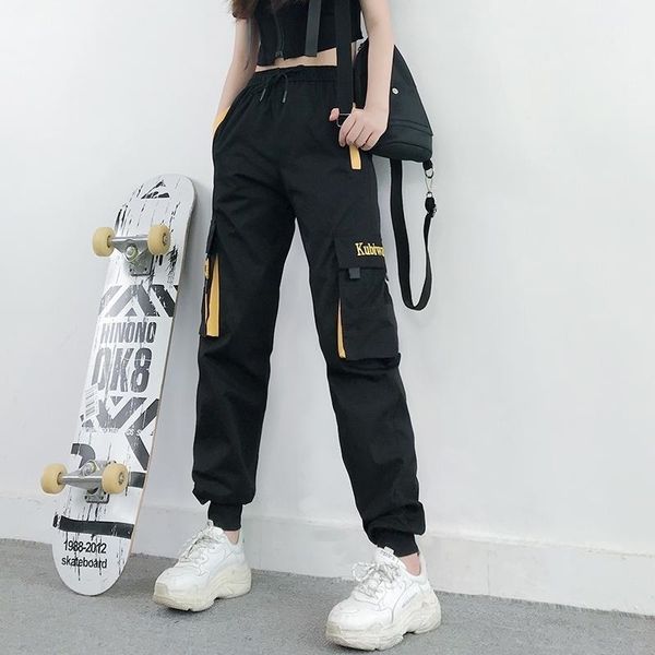 women cargo pants fashion streetwear ankle length elastic waist drawstring pants female loose trousers casual joggers pants 201109, Black;white
women cargo pants fashion streetwear ankle length elastic waist drawstring pants female loose trousers casual joggers pants 201109, Black;white