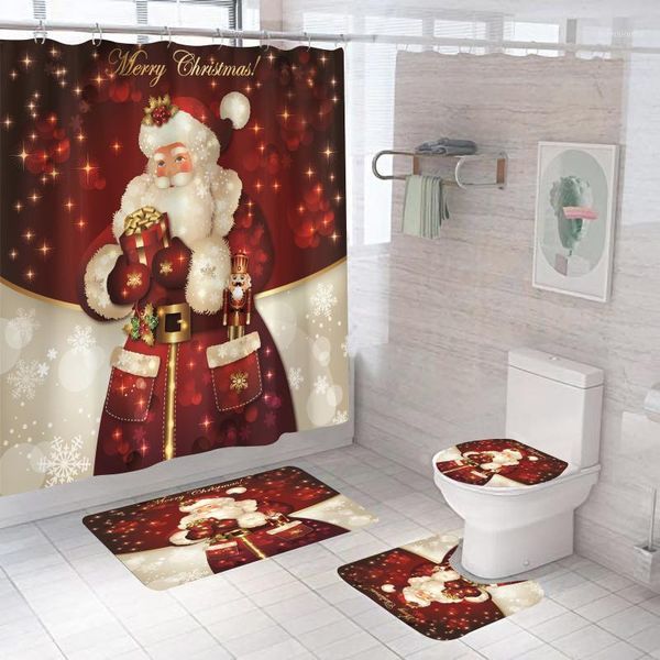 santa pattern waterproof fabric bathroom curtains merry christmas shower curtain anti-slip bath mat set toilet seat cover carpet1
santa pattern waterproof fabric bathroom curtains merry christmas shower curtain anti-slip bath mat set toilet seat cover carpet1
