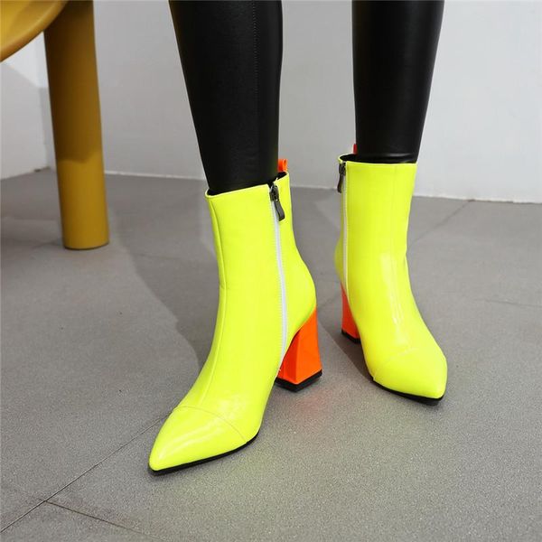 boots ymechic 2021 winter patent bright black yellow party nightclub ladies block heel shoes fashion high womens ankle
boots ymechic 2021 winter patent bright black yellow party nightclub ladies block heel shoes fashion high womens ankle