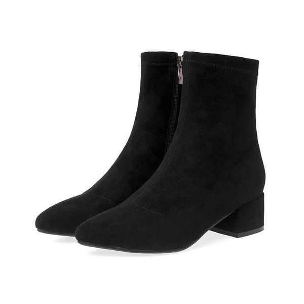2021 new autumn winter flock concise women pointed toe fashion square high heel ankle boots size 34-43 4pn7, Black
2021 new autumn winter flock concise women pointed toe fashion square high heel ankle boots size 34-43 4pn7, Black