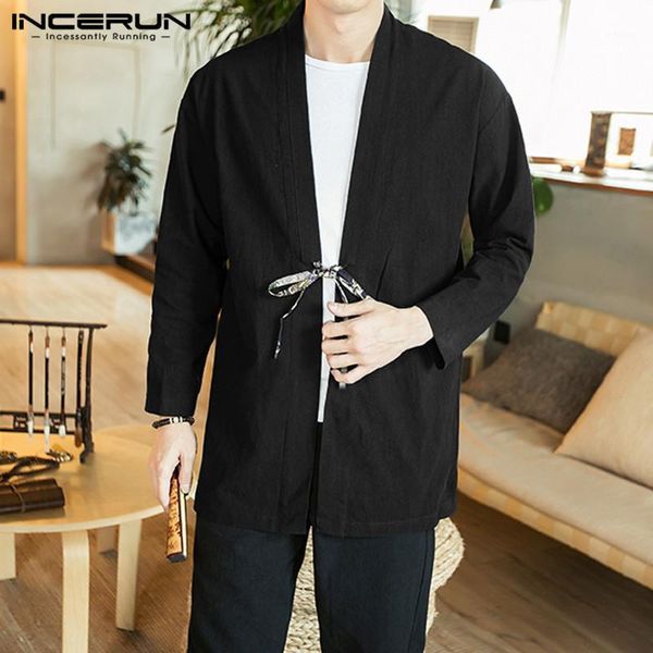 incerun fashion men solid color long sleeve jackets cardigan casual harajuku retro cotton baggy mens kimono coats streetwear1, Black;brown
incerun fashion men solid color long sleeve jackets cardigan casual harajuku retro cotton baggy mens kimono coats streetwear1, Black;brown