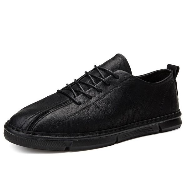 2021 leather men's casual shoes fashion male heel winter super thousand flat leather shoes, Black
2021 leather men's casual shoes fashion male heel winter super thousand flat leather shoes, Black