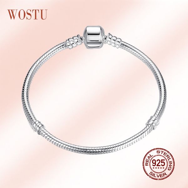 wostu genuine 100% 925 sterling silver original bracelet bangle snake chain for women wedding hight quality jewelry 17-20cm 201211, Black
wostu genuine 100% 925 sterling silver original bracelet bangle snake chain for women wedding hight quality jewelry 17-20cm 201211, Black
