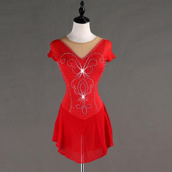 stage wear figure skating for children lyrical dance crystal ice dress ballerina gymnastic costume red b025, Black;red
stage wear figure skating for children lyrical dance crystal ice dress ballerina gymnastic costume red b025, Black;red