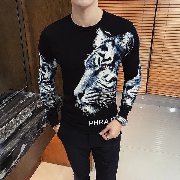 2021 spring long-sleeved t-shirt men chinese style printed round neck bottoming shirt young and middle-aged men's trend, White;black
2021 spring long-sleeved t-shirt men chinese style printed round neck bottoming shirt young and middle-aged men's trend, White;black