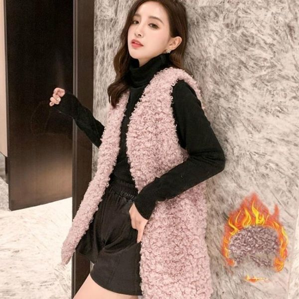 women's fur & faux women 2021 autumn winter waistcoat plush mujer solid casual sleeveless warm vest jacket cashmere cardigan c2451, Black
women's fur & faux women 2021 autumn winter waistcoat plush mujer solid casual sleeveless warm vest jacket cashmere cardigan c2451, Black