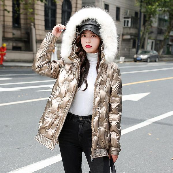 2020 new fashion fur collar winter jacket women short hooded parka female office lady glossy parka1, Black
2020 new fashion fur collar winter jacket women short hooded parka female office lady glossy parka1, Black