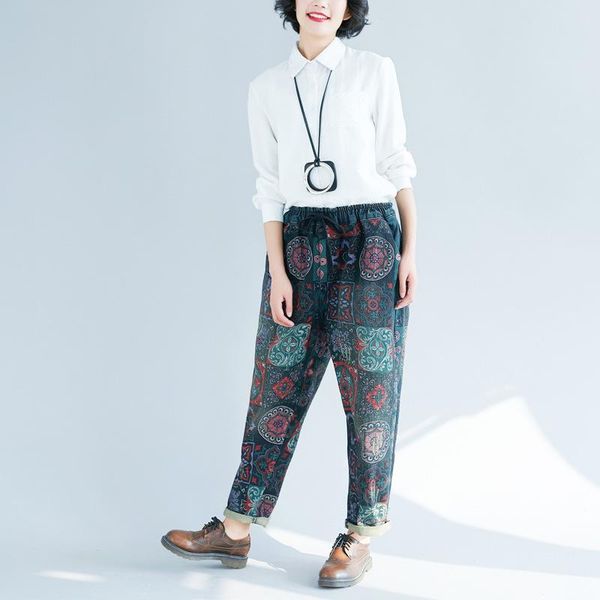 women's jeans spring vintage ethnic style printing straight casual pants large size small cross-pants cotton personality, Blue
women's jeans spring vintage ethnic style printing straight casual pants large size small cross-pants cotton personality, Blue