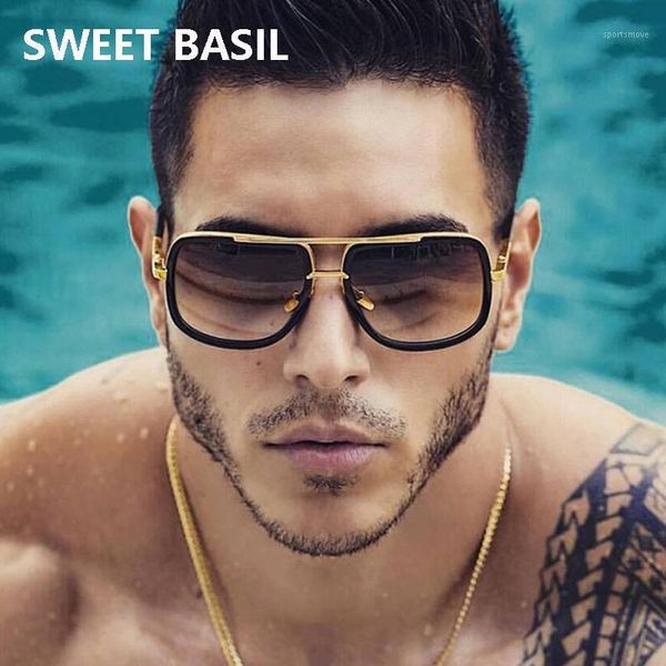 sunglasses sweet basil classic oversized men square sun glasses retro male mirror eyewear uv4001, White;black
sunglasses sweet basil classic oversized men square sun glasses retro male mirror eyewear uv4001, White;black