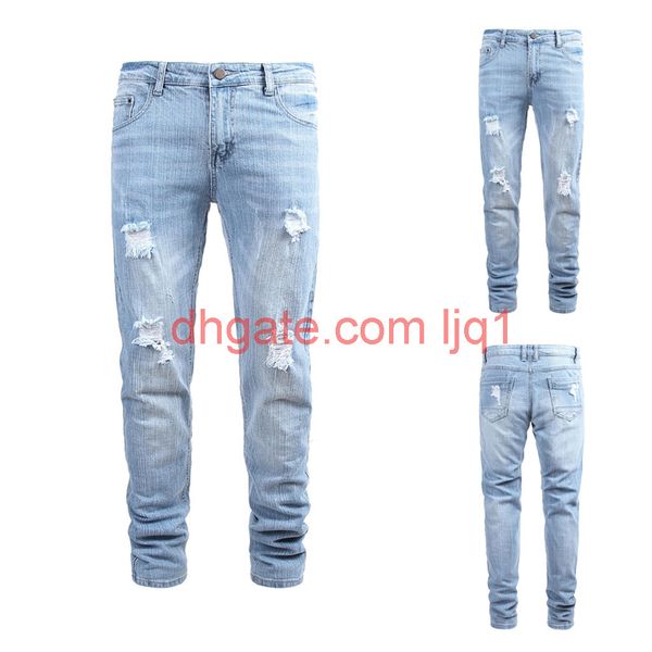 men's casual personality slim fit denim jeans pants 2019 denim black jeans homme stretch striped pencil pants fit streetwear, Blue
men's casual personality slim fit denim jeans pants 2019 denim black jeans homme stretch striped pencil pants fit streetwear, Blue