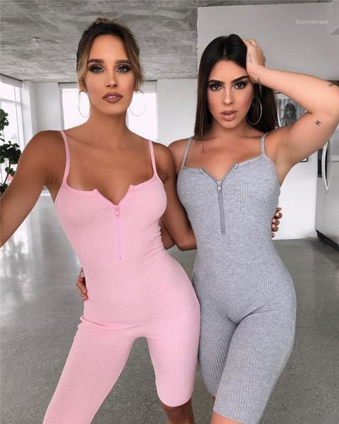 women's jumpsuits & rompers 2021 women deep v-neck front zipper jumpsuit sleeveless strap bodycon solid bodysuit sport shorts trousers1, Black;white
women's jumpsuits & rompers 2021 women deep v-neck front zipper jumpsuit sleeveless strap bodycon solid bodysuit sport shorts trousers1, Black;white