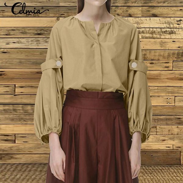 celmia women's blouses autumn stylish long sleeve elegant office shirts casual solid loose tunic buttons o-neck blusas 5xl, White
celmia women's blouses autumn stylish long sleeve elegant office shirts casual solid loose tunic buttons o-neck blusas 5xl, White
