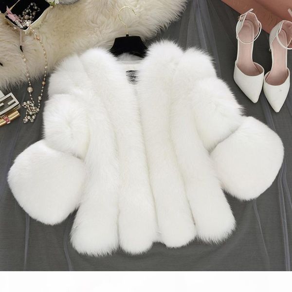 fashion artificial fur coat women girls 3 4 sleeve fluffy faux fur short thick coats jacket furry party overcoat 2018 winter, Black
fashion artificial fur coat women girls 3 4 sleeve fluffy faux fur short thick coats jacket furry party overcoat 2018 winter, Black