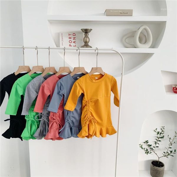 girl's dresses rlyaeiz summer autumn casual solid dress baby girls elastic o-neck t shirt side drawstring ruffles kids full sleeve1, Red;yellow
girl's dresses rlyaeiz summer autumn casual solid dress baby girls elastic o-neck t shirt side drawstring ruffles kids full sleeve1, Red;yellow