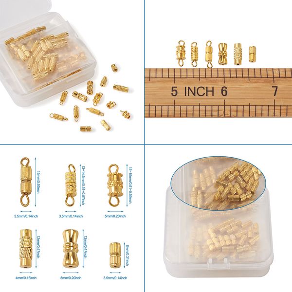 pandahall jewelry brass screw clasps for jewelry makings diy golden platinum 100-120sets/box
pandahall jewelry brass screw clasps for jewelry makings diy golden platinum 100-120sets/box