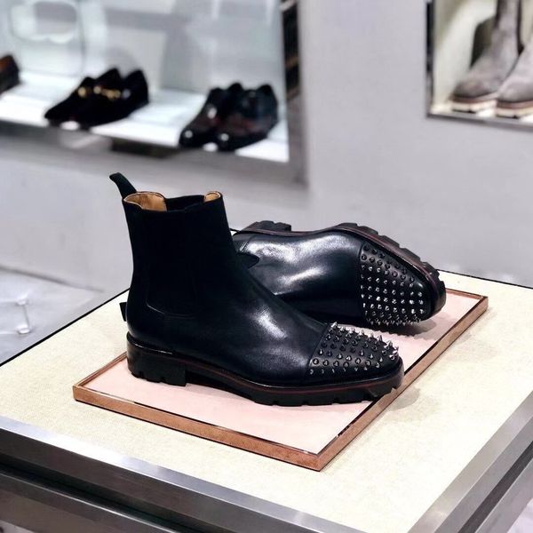 fashion luxu mens shoes red bottom boots for men ankle boots kicko style black suede calfskin elegant men's low heels booties
fashion luxu mens shoes red bottom boots for men ankle boots kicko style black suede calfskin elegant men's low heels booties