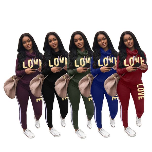 women two piece outfits solid colours letters pile collar personalized turtleneck trousers ladies new fashion casual suits sportwear p87, Gray
women two piece outfits solid colours letters pile collar personalized turtleneck trousers ladies new fashion casual suits sportwear p87, Gray