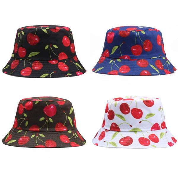 wide brim hats sweet cherry print panama bucket hat cap hip hop fisherman duplex, Blue;gray
wide brim hats sweet cherry print panama bucket hat cap hip hop fisherman duplex, Blue;gray