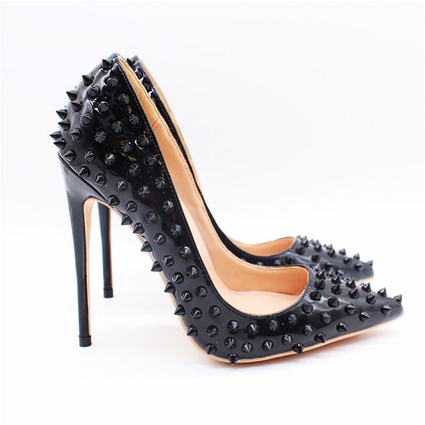 sending the of fashionable women bombs black lady spikes patent leather toe spike in high heels 12 8 cm wedding shoes 63t4
sending the of fashionable women bombs black lady spikes patent leather toe spike in high heels 12 8 cm wedding shoes 63t4