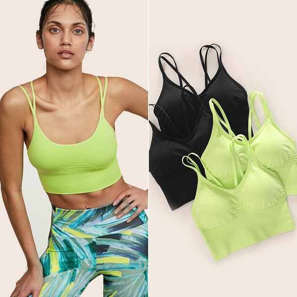 fluorescent green strap crop summer women push up gym bras energy female vest sports removable pads sports bra, White;black
fluorescent green strap crop summer women push up gym bras energy female vest sports removable pads sports bra, White;black
