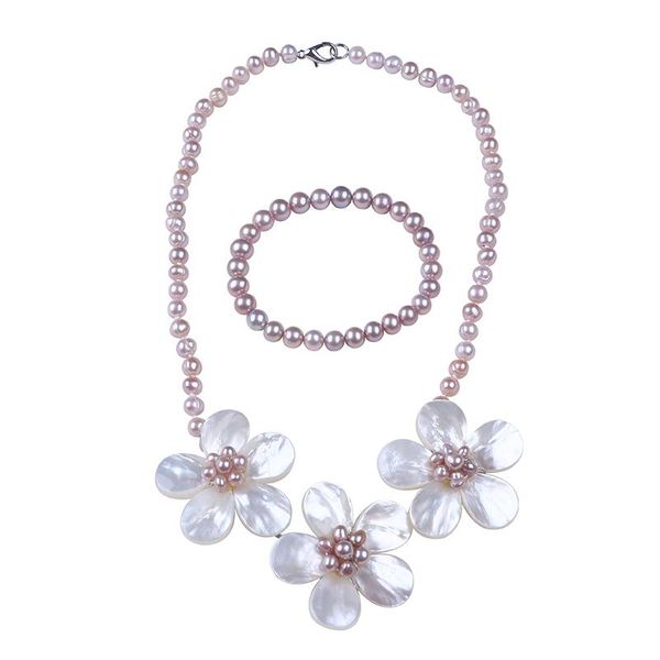 fashion elegant purple rice shape freshwater pearl necklace bracelet white shell flower necklace female holiday party, Silver
fashion elegant purple rice shape freshwater pearl necklace bracelet white shell flower necklace female holiday party, Silver