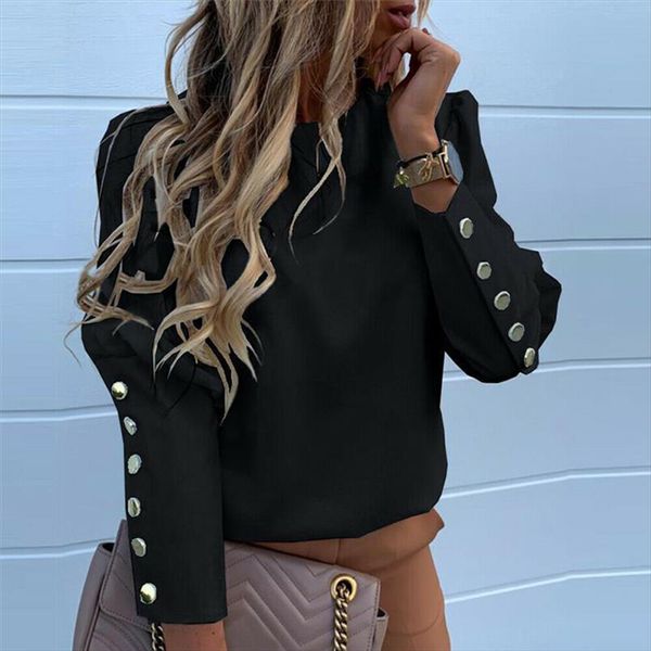 womens puff sleeve buttons shirt ladies ol office casual blouse pullover slim business metallic button fashion clothes, White
womens puff sleeve buttons shirt ladies ol office casual blouse pullover slim business metallic button fashion clothes, White