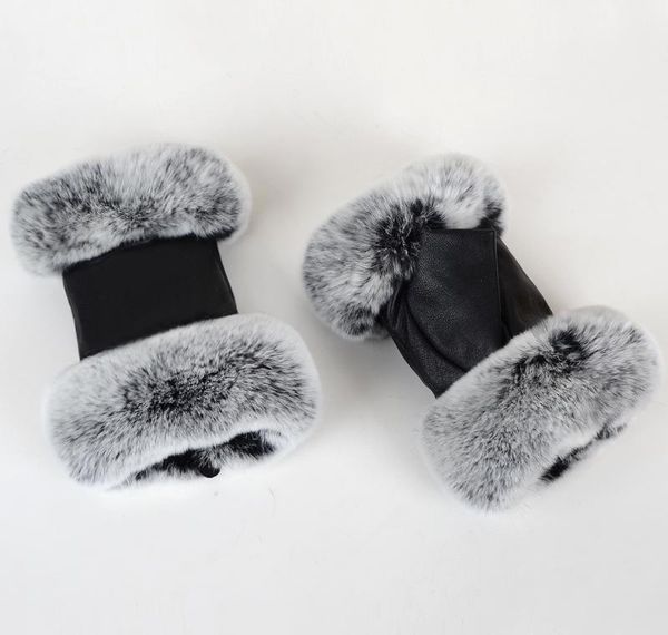 winter fashion black half finger genuine leather gloves sheep skin fur half finger fingerles wmtsxv dayupshop, Blue;gray
winter fashion black half finger genuine leather gloves sheep skin fur half finger fingerles wmtsxv dayupshop, Blue;gray