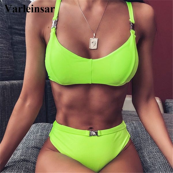 black neon green swimsuit high waist bikini women swimwear two-pieces bikini set bather high waist bathing suit swim t200508, White;black
black neon green swimsuit high waist bikini women swimwear two-pieces bikini set bather high waist bathing suit swim t200508, White;black