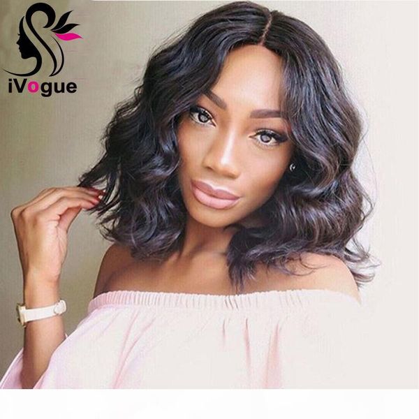 short body wave virgin brazilian human hair glueless lace front wig with bleached knot loose wave full lace human hair wigs, Black;brown 
short body wave virgin brazilian human hair glueless lace front wig with bleached knot loose wave full lace human hair wigs, Black;brown