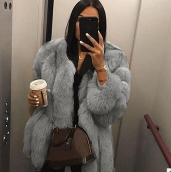 women's fur & faux okkdey winter warm and fashionable luxury round neck slim cardigan long sleeve fashion temperament ladies coat, Black
women's fur & faux okkdey winter warm and fashionable luxury round neck slim cardigan long sleeve fashion temperament ladies coat, Black