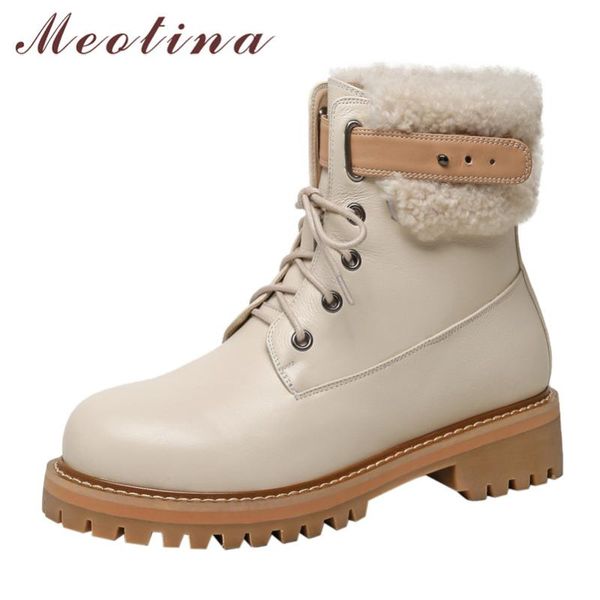 meotina fur snow boots women genuine leather platform block heels ankle boots cross tied mid heel short winter apricot, Black
meotina fur snow boots women genuine leather platform block heels ankle boots cross tied mid heel short winter apricot, Black