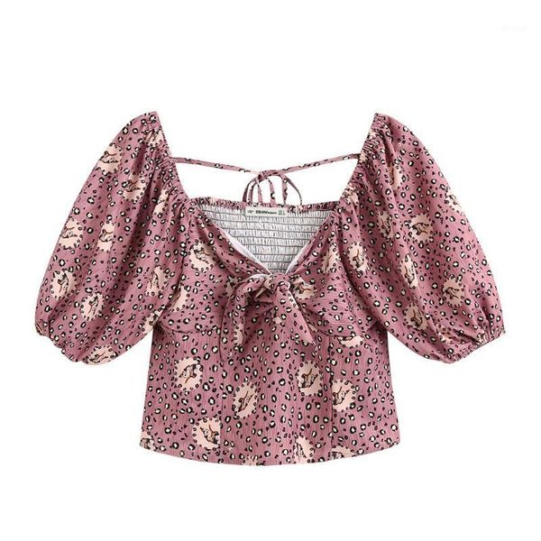2020 summer women's new butterfly neckline five-point sleeves exposed navel lace-up printed short shirt1, White
2020 summer women's new butterfly neckline five-point sleeves exposed navel lace-up printed short shirt1, White