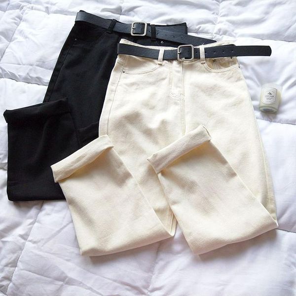 spring 2020 loose casual white soft jeans women's high waisted harem pants with belt high street girl boyfriend ladies denim1, Blue
spring 2020 loose casual white soft jeans women's high waisted harem pants with belt high street girl boyfriend ladies denim1, Blue