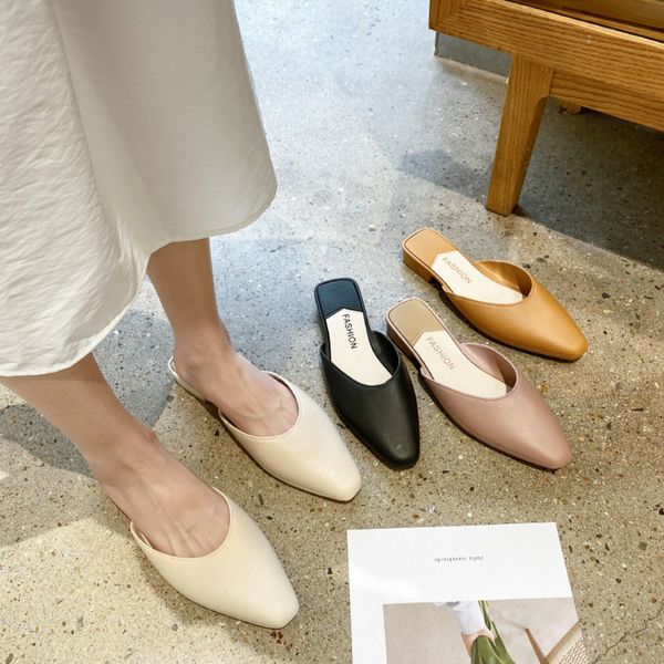 summer 2020 new ladies lazy half drag wear fashion baotou solid color cool women leisure ins wind slippers, Black
summer 2020 new ladies lazy half drag wear fashion baotou solid color cool women leisure ins wind slippers, Black