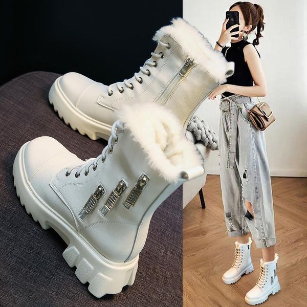 white mid-calf boots boots-women autumn shoes winter footwear luxury designer round toe low 2020 rubber rock ladies mid, Black 
white mid-calf boots boots-women autumn shoes winter footwear luxury designer round toe low 2020 rubber rock ladies mid, Black