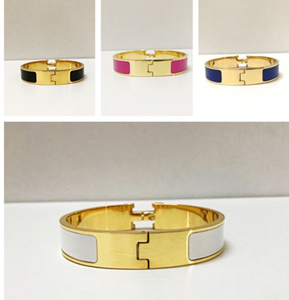fashion enamel designer bangle stainless steel gold buckle letter bracelet fashion jewelry men and women bracelets, Black
fashion enamel designer bangle stainless steel gold buckle letter bracelet fashion jewelry men and women bracelets, Black