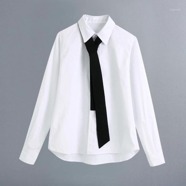 women black tie white basic shirt femme turndown collar long sleeve blouse casual lady loose blusas s80771
women black tie white basic shirt femme turndown collar long sleeve blouse casual lady loose blusas s80771