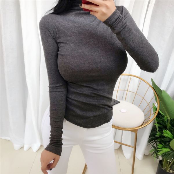 korea 2020 autumn winter new thin see through high neck basic long sleeve t shirt women's clothing, White
korea 2020 autumn winter new thin see through high neck basic long sleeve t shirt women's clothing, White