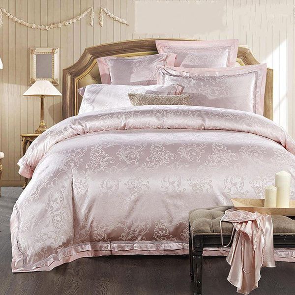 home textile pink jacquard bedding set luxury 4/6pcs solid satin quilt/duvet cover wedding bedclothes bed sheet cotton1
home textile pink jacquard bedding set luxury 4/6pcs solid satin quilt/duvet cover wedding bedclothes bed sheet cotton1