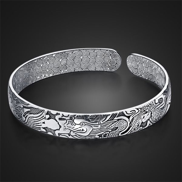fashion 925 silver bracelet, men and women to restore ancient ways thai silver dragon and phoenix bangles jewelry q1209, Black
fashion 925 silver bracelet, men and women to restore ancient ways thai silver dragon and phoenix bangles jewelry q1209, Black