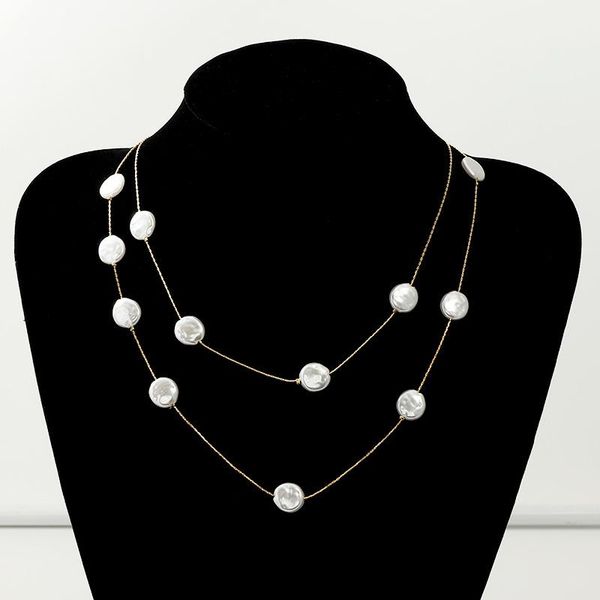 pendant necklaces layered choker necklace bohemia pearl charm delicate sequins station chain for women, Silver
pendant necklaces layered choker necklace bohemia pearl charm delicate sequins station chain for women, Silver
