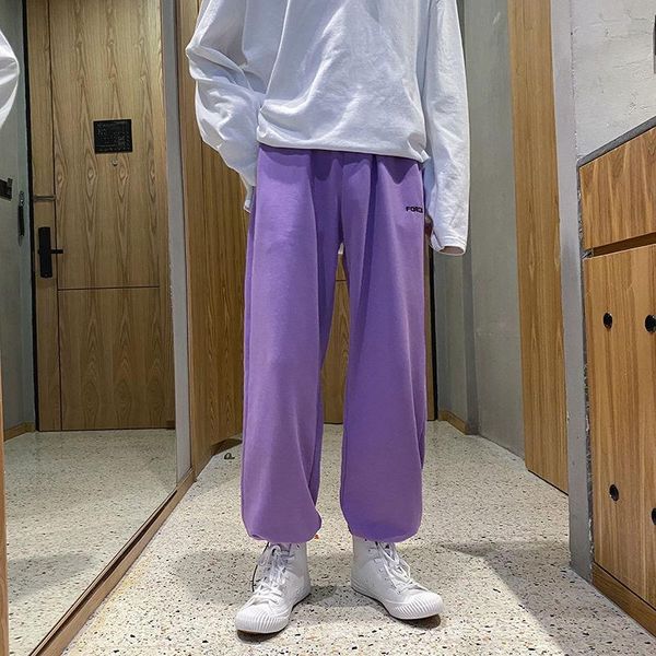 men's pants 2021 autumn and winter youth loose solid color simple letter printed sports fashion casual, Black 
men's pants 2021 autumn and winter youth loose solid color simple letter printed sports fashion casual, Black