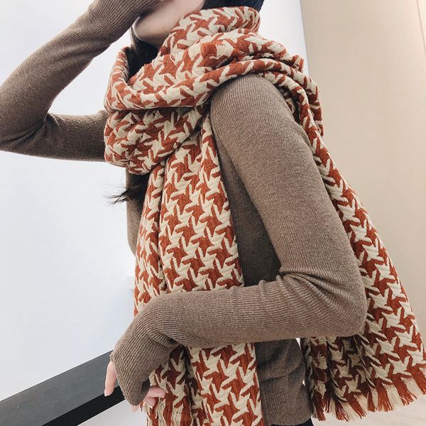scarf women's winter extra thick cashmere plaid shawl double plaid thousand bird check warm neck klwe, Blue;gray
scarf women's winter extra thick cashmere plaid shawl double plaid thousand bird check warm neck klwe, Blue;gray