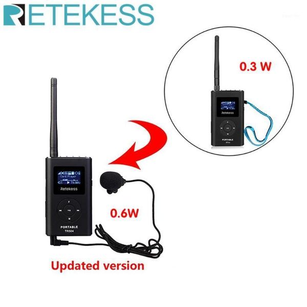 retekess tr504 0.6w wireless fm broadcast transmitter mp3 portable for church car meeting support tf card aux input1
retekess tr504 0.6w wireless fm broadcast transmitter mp3 portable for church car meeting support tf card aux input1