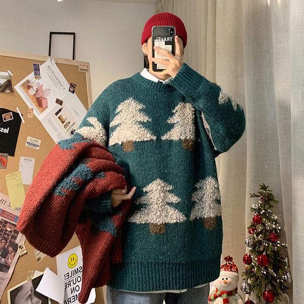 men's sweaters winter men christmas tree o neck pullover fashion harajuku sweater mens soft casual knitted oversized, White;black
men's sweaters winter men christmas tree o neck pullover fashion harajuku sweater mens soft casual knitted oversized, White;black